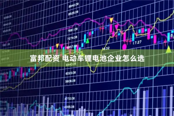 富邦配资 电动车锂电池企业怎么选