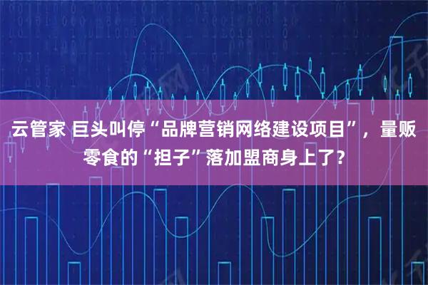 云管家 巨头叫停“品牌营销网络建设项目”，量贩零食的“担子”落加盟商身上了？